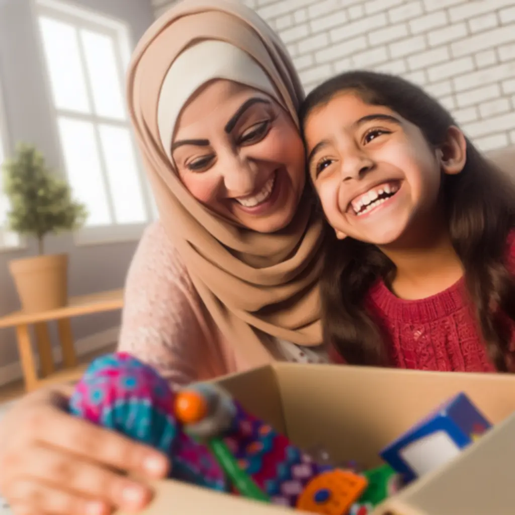 Rodzic bawiący się z dzieckiem ulubioną zabawką